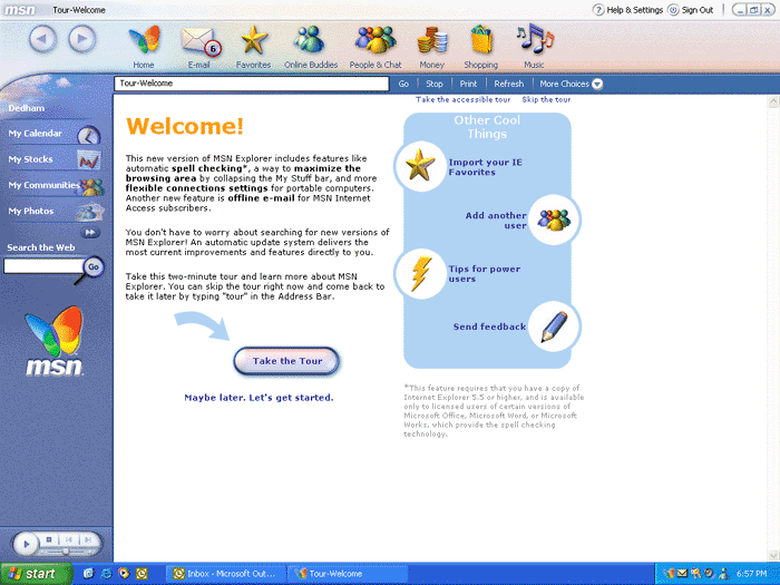 Programm MSN Explorer 1