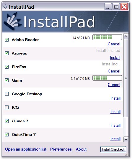 Programm InstallPad 1