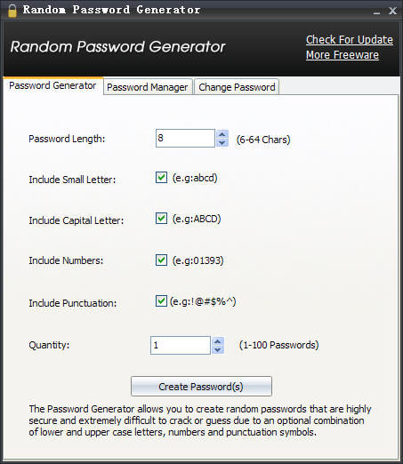 Programm Random Password Generator 2
