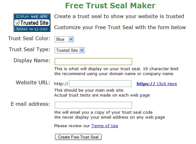 Programm Free Trust Seal Maker 1