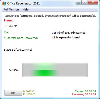 Programm Office Regenerator 1