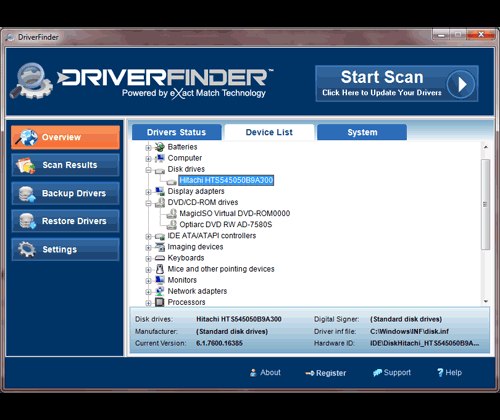 Programm DriverFinder 2