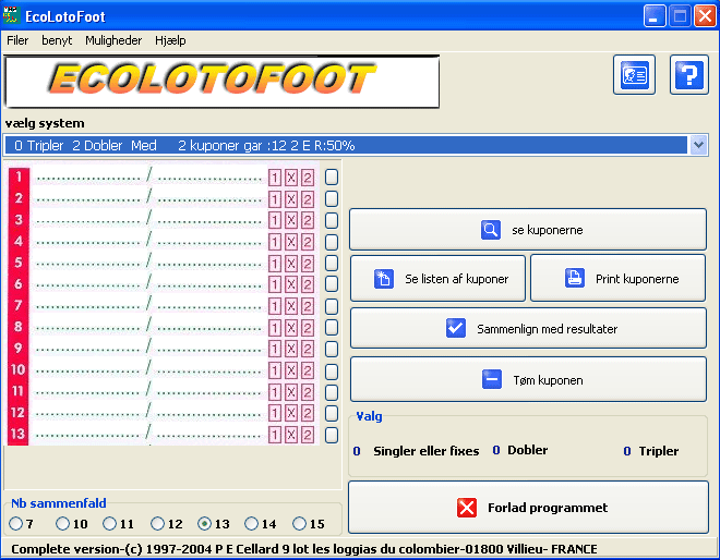 Programm Ecolotofoot 2